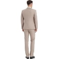 thumbnail image 3 of Men Slim Fit Suits 4 Pieces Two Button Notch Collar Tuxedo Wedding Business Party Dinner Jacket Vest Pants Shirt Set, 3 of 6