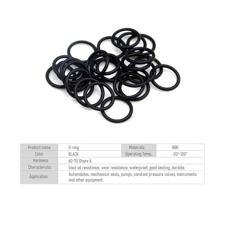 50-Pack Nitrile O-Rings, 29mm OD X 25mm ID X 2mm – Buna-N Sealing Gaskets For Plumbing, Automotive & More