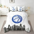thumbnail image 2 of Erosebridal 7 Pcs Comforter Set Queen Size,Basketball Bed in a Bag with Flat Sheet and Fitted Sheet and Adults,Sports Bedding Set with Pillowcase and Sham,Dallas, 2 of 5