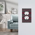 thumbnail image 5 of Fotbe red Minimalist Snowflake Print Duplex Receptacle Wall Plate, 1-Gang 5.0" x3.0" Wall Outlet Covers, Dual Outlet Faceplates Covers, Color-matched Screws Included-Style S, 5 of 6