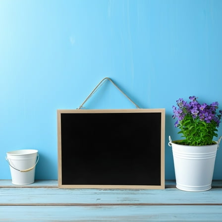 NUOLUX 1Pack Black Rectangular Chalkboard for Wall Rustic Writing and Drawing Decorative Item 15.72X11.79in