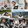 thumbnail image 5 of Black Aztec Cooling Blanket,Lightweight Breathable Summer Throw Blanket with Double Sided Cold Effect,Ethnic Southwest Boho Farmhouse Aesthetic Picnic Blankets Bed Sheet for Hot Sleepers 50"x60", 5 of 8