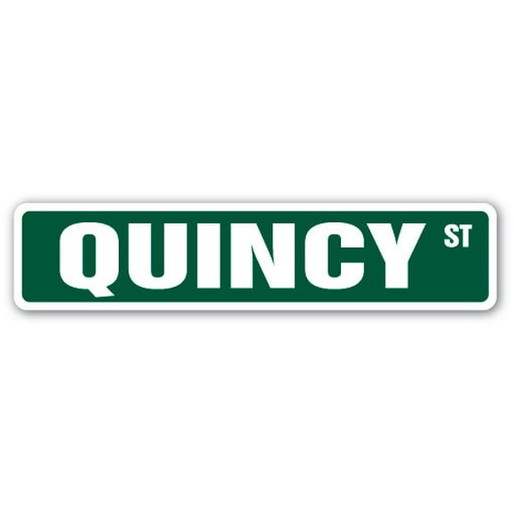 QUINCY Street Sign Childrens Name Room Sign | Indoor/Outdoor |  30" Wide