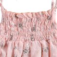 thumbnail image 4 of 2Pcs Baby Summer Outfits Floral Printed Spaghetti Strap Romper Bowknot Headband, 4 of 6