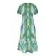 thumbnail image 4 of Puntoco Vestido Midi A La Moda Para Mujer, Estampado Geométrico Pop, En Capas, Con Dos Bolsillos, Manga Corta, Cuello Redondo, Vestido Verde Xxl,Regalos Para Mujer Joven, 4 of 4