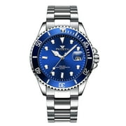 Jahy2Tech Waterproof Men Watch Classic Stainless Steel Quartz Business Luminous Wristwatch