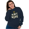 thumbnail image 3 of US Navy Wife Military Support Ribbon Women Plus Size Sweatshirt Brisco Brands 4X, 3 of 5
