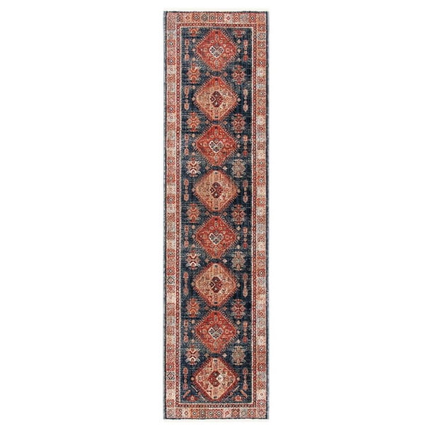 Runner Rug in Rust and Black