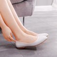thumbnail image 4 of XIHAHA, nueva mujer, tacones de aguja blancos de primavera, zapatos de tacón para boda para mujer, zapatos de princesa cuadrados de tacón alto para chica, novia, dama de honor, zapatos de mujer, 4 of 5