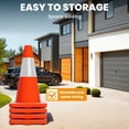 thumbnail image 6 of 20Pack 18" Traffic Cones (Orange, PVC Base, Reflective Collars) – Roadwork, Parking Management, Hazard Warning Solutions, 6 of 8