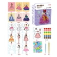 thumbnail image 1 of Libros de actividades temáticas de vestir, libros de pegatinas de muñecas, tablero de empuje para niñas, fabricación de ropa DIY para niños de juguete 6 en 1 violeta Baoblaze Pegatina Actividad Libros, 1 of 8