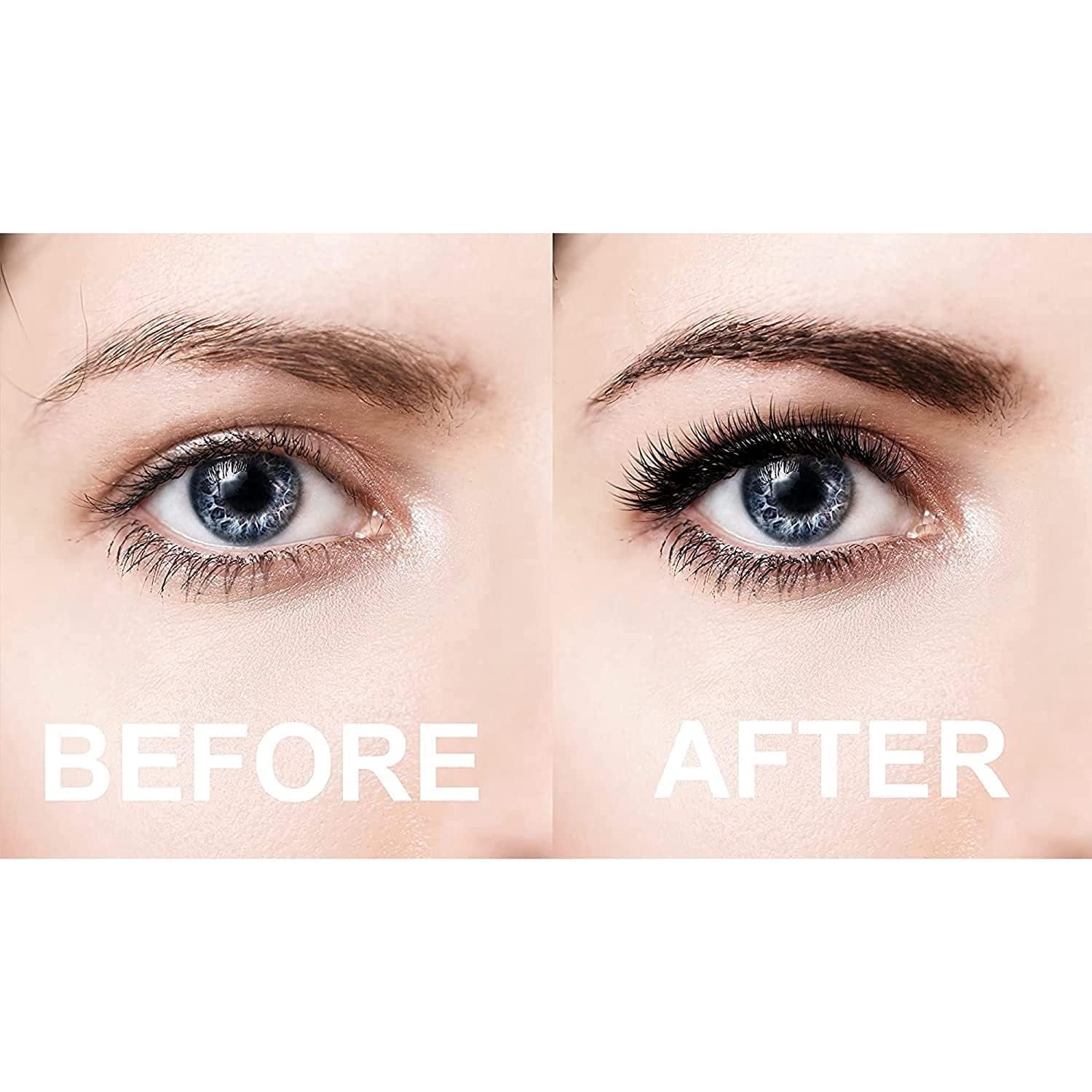 Eyebrow Extensions Premium Kit with 1 x Trays of Mink Eyebrows in Black Comes on Mixed Length Trays 5-8 mm Mix, Eyebrow Premium Glue Clear & Dual Pack (Straight & Curved Tip) Extension Tweezers