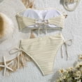 thumbnail image 7 of BSDJILFG Strapless Swimsuits for Women 2 Piece Cute Bikini Sets Bandeau Swim Bra with Cheeky Underwear, 7 of 7