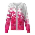 thumbnail image 3 of LHVUOA Scrub Jacket for Women Valentine Day Print Funny Love Heart Printed Working Jacket Nursing Uniform Shirts with Pockets, 3 of 3