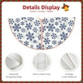 Daiia Dark Blue Snowflakes Drawing Merry Christmas Tree Skirt , Xmas