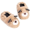 thumbnail image 2 of Toddler Boys Slippers Cartoon Cute Animals Plush Warm Home Shoes, 2 of 5