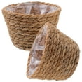 thumbnail image 4 of HLONK 2 Pcs Small Wicker Basket Plant Pot Container Woven Planter, 4 of 8