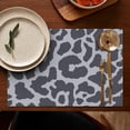 thumbnail image 4 of White and Black Of Leopard Print Summer Placemats Table Placemats Set Of 6-Linen Kitchen Washable Placemats Table Mats 11.8"x17.7"Non-Slip Heat Resistant, 4 of 5
