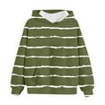 thumbnail image 4 of ATOGUTA Toddler Girls Sweatshirt Striped Pullover Top Hoodie Kids Long Sleeve Sweatshirts with Pockets Size 3T-14, Green, 4 of 5