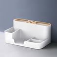 thumbnail image 2 of Organizador Estacionario de Escritorio, Soporte de Plástico para Brochas de Maquillaje, Caja de Almacenamiento de Múltiples Rejillas, Caja de Almacenamiento de Suministrys, 2 of 8