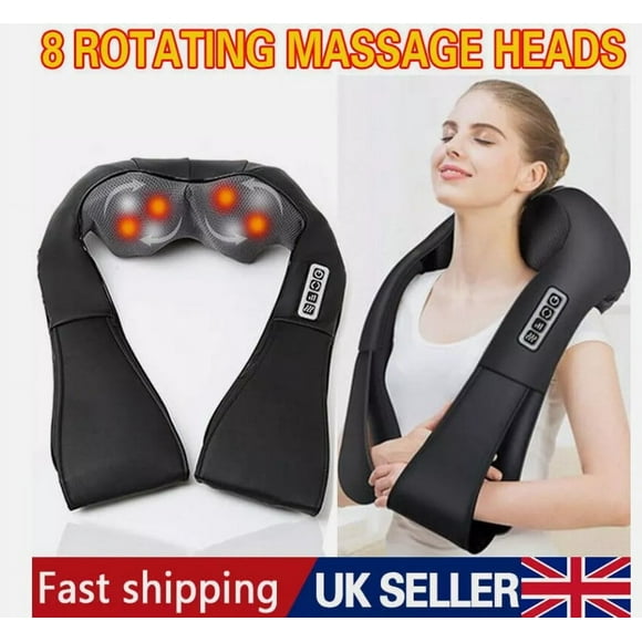 Shiatsu Neck and Shoulder Massager, Deep Tissue Kneading Massage With Ergonomic Design for Unmatched Comfort, 2 Massage Directions for Enhanced Relaxation, Portable and Durable for Use Anywhere