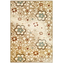 SAFAVIEH Paradise Lucina Floral Area Rug, Taupe/Beige, 4' x 5'7"