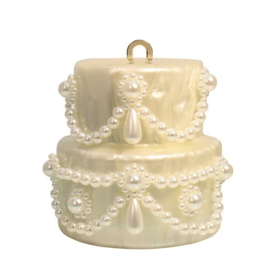 Cake Shaped Acrylic Clutch Pearl Handbags Beaded Evening Bag Mini Clutch Handbag for Wedding Cocktail Party Prom