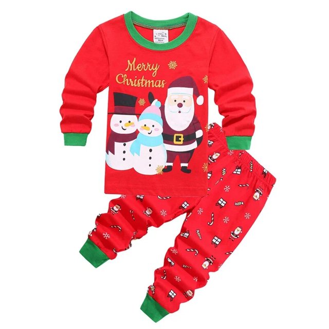 Pijamas de Navidad para niños Y niñas, ropa de dormir de elfo, Papá Noel, ropa de dormir para niños pequeños, regalo de Año Nuevo, ropa de Otoño de 2 a 7 años