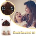 thumbnail image 2 of Plush Siamese Cat Dolls Stuffed Animals Toys Simulation Siamese Cat Cute Sequins, 2 of 5