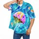 thumbnail image 2 of Playeras Y Camisas Para Hombre Hombres Moda Primavera Verano Casual Manga corta Turndown Neck Impreso Camisetas Top Blusa (Pink, M), 2 of 6