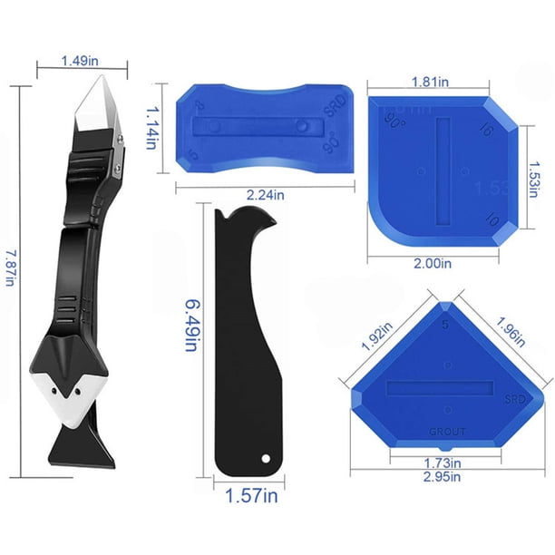 Kit De Herramientas Para Calafatear Kit de lechada de 10pcs 3 en 1 Removedor CAULK FINIADOR SELLANTER SOODANTE RECPADOR DE REMOTA Sywqhk Para estrenar