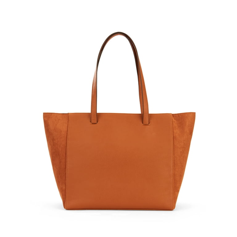 Faux suede tote bag clearance