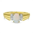 thumbnail image 7 of 14k Yellow Gold Oval Opal And Diamond Ring, 7 of 7