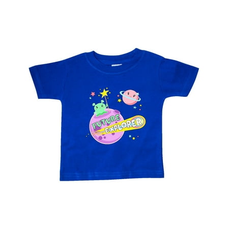 

Inktastic Future Explorer Green Alien in Outer Space Gift Baby Boy or Baby Girl T-Shirt