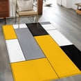 thumbnail image 4 of Area Rug 48×72in, Yellow Gray Color Block Patchwork Floor Carpet Living Room Rug, Geometric Minimalist Art Non-Slip Welcome Mat Indoor Rugs for Bedroom Dining Room, 4 of 9