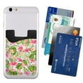 thumbnail image 2 of YFYANG Universal Adhesive Cell Phone Card Holder, Hibiscus Floral Leaf Patterns Leather Cell Phone Wallet Sticker, 2 of 6