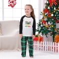 thumbnail image 3 of Family Matching Christmas Pajamas Green Plaid with Merry Rex Mas Dinosaur Design, Sizes NB to 6XL with Pet Outfit, 3 of 7