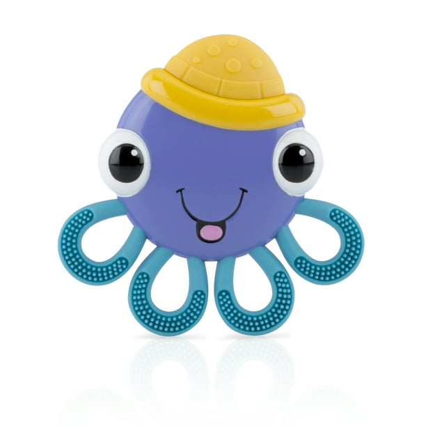 Nuby Vibeeez Vibrating Teether for Babies, Octopus Design