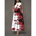 thumbnail image 3 of Vestido Con Bolsillo Con Estampado Floral, Vestidos Largos De Verano Informales Con Bolsillo, Vestimenta Para Mujer., 3 of 4