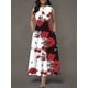 thumbnail image 3 of Vestido Con Bolsillo Con Estampado Floral, Vestidos Largos De Verano Informales Con Bolsillo, Vestimenta Para Mujer., 3 of 4