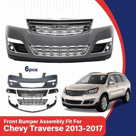 Front Bumper Cover Assembly Grille For 2013 2014 2015 2016 2017 Chevy Traverse