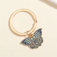 thumbnail image 4 of LLavero de mariposa hueca de diamantes de imitación para mujer, llaveros de cristal chapados en oro, llaveros de insectos, regalos de fiesta, joyería de moda, 4 of 4