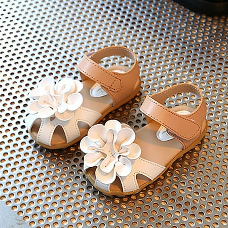 

Kids Girls Flowers Shoes Sandals Princess Shoes Sandals Dancing Shoes White 25