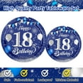 thumbnail image 5 of Jestar 96Pcs 18th Birthday Party Plates and Napkins Party Supplies Navy Blue Silver, 5 of 7