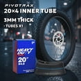 thumbnail image 3 of Cámara de aire PIVOTRAX para fat bike 20x4, 3 mm de grosor, válvula Schrader, 3 of 5