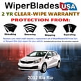 thumbnail image 2 of 2012 Kia Rio Beam Wiper Blades Wipers w/2yr Warranty (Set of 2) (WiperBladesUSA), 2 of 5