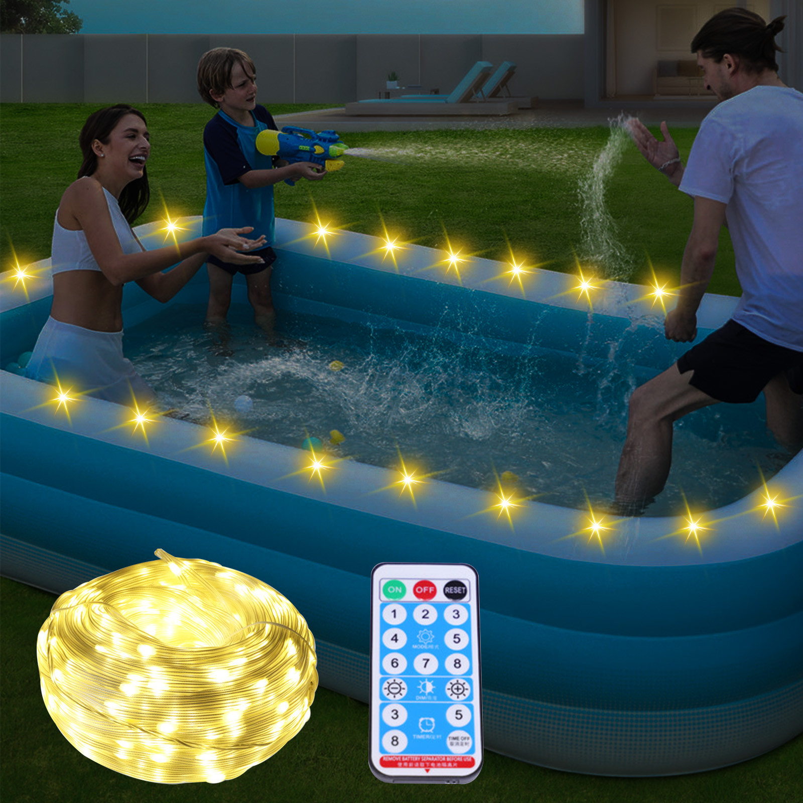 SRstrat Solar Colorful Lights Leather Wire String Lights, Remote