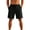 117#Black, variant on Mens Casual Shorts - Elastic Waist Drawstring Summer Beach Vacation Short Green M