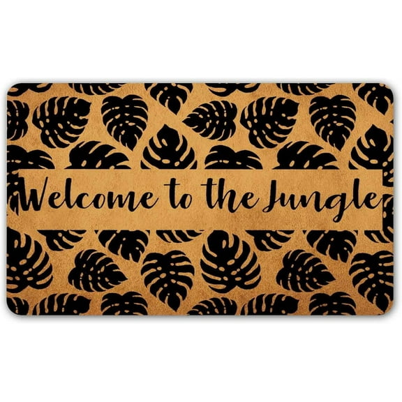 Welcome to The Jungle Mats for Front Door Entry Front Porch Doormat Non-Slip Carpet Rugs Floor Mat Decorative for Home Bathroom Kitchen Indoor 16x24 Inch