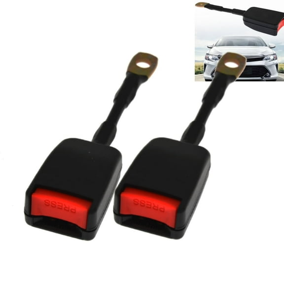 2 Pack Unviersal Car Front Safety Seat Belt Seatbelt Buckle Socket Plug Connector
